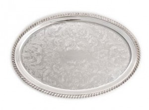 round silver tray